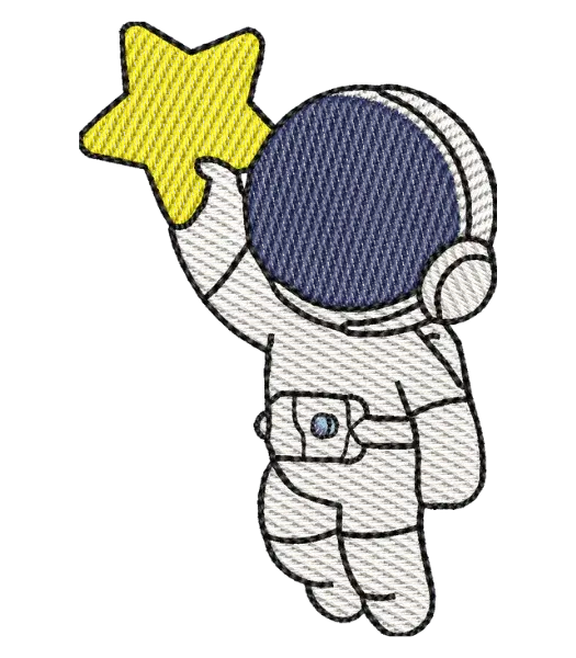 Matriz de Bordado Astronauta com Estrela